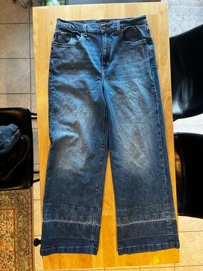 Johnny Was Indigo Melbourne Wide-Leg Flare Jeans